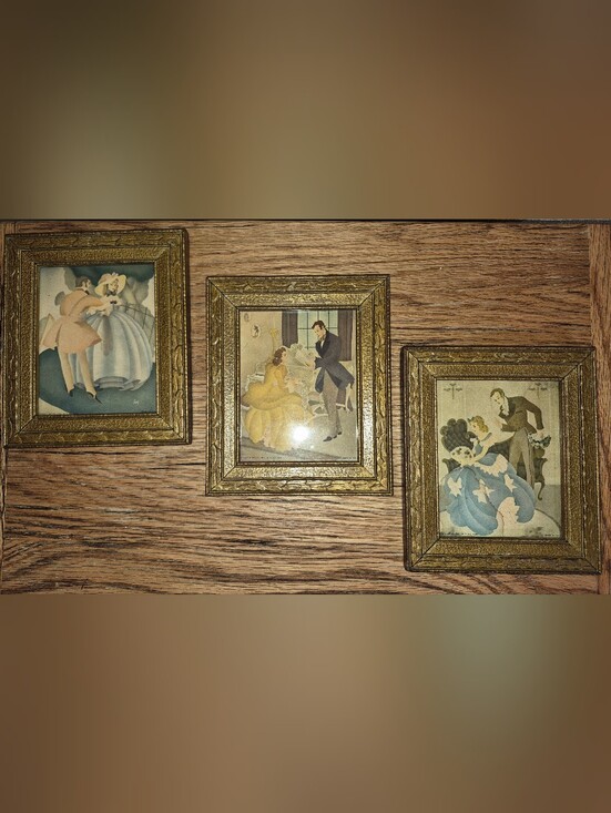 Other - 3 Framed Vintage 1940s lithographs by artist S. Colef
